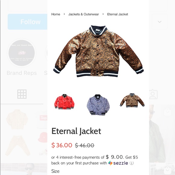 Let’s kids eternal leopard bomber jacket. Size 4. Sold out in this size. - Picture 6 of 7